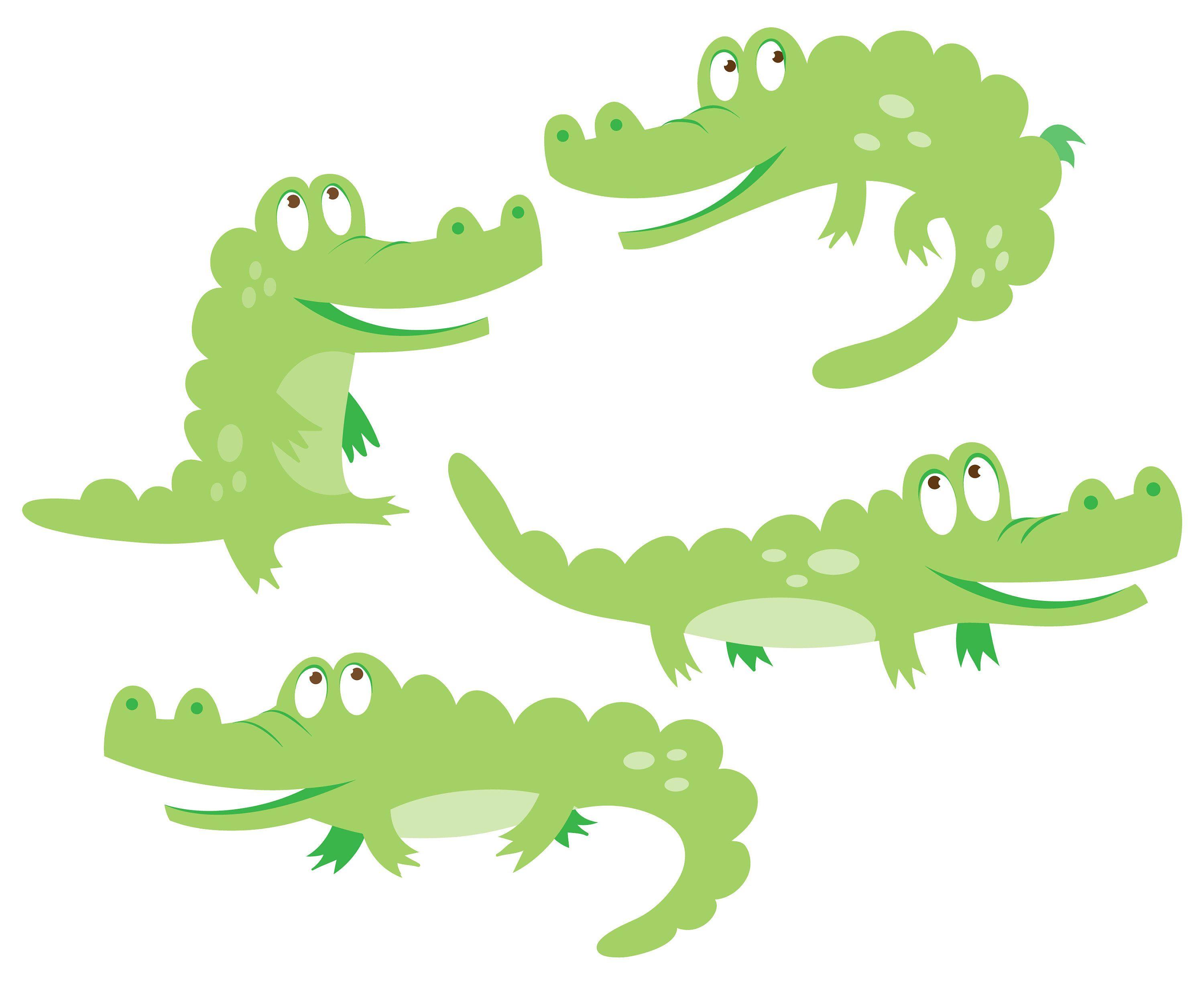 Alligator Vector Logo - Crocodile Cute Cartoon | Etsy