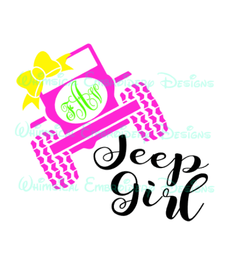Jeep Girl Logo - Cut Designs - Jeep Girl Cut Design