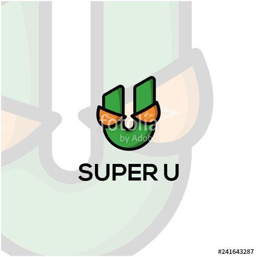 Super U Logo - Super U Logo Design Vector Template Stock Image And Royalty Free