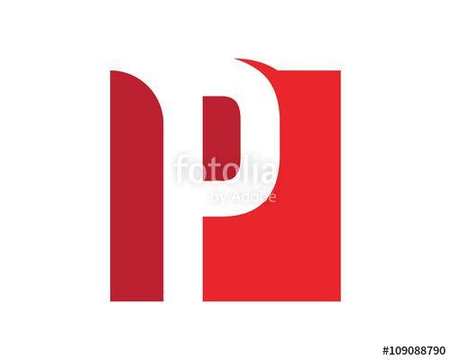 What Company Has a Red Square Logo - P red square letter business company logo