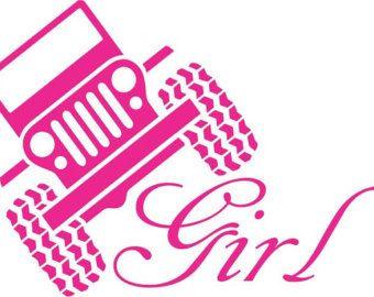 Pink Jeep Logo - Pink Jeep Girl Clipart