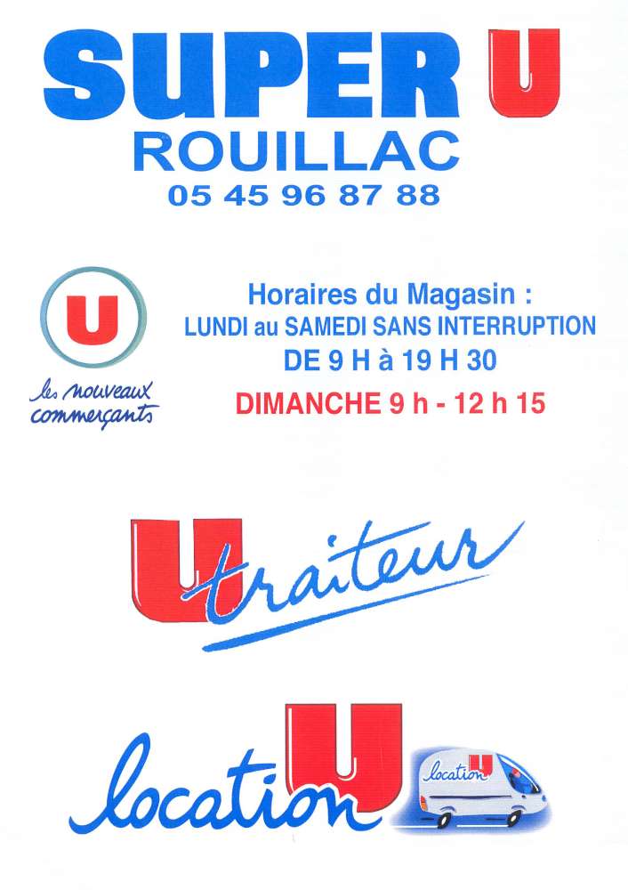 Super U Logo - Super U - Supermarché, hypermarché, route de Genac 16170 Rouillac ...