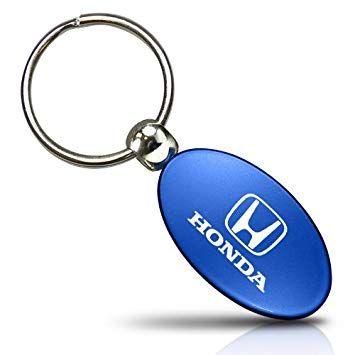 Blue Oval Brand Logo - Honda Logo Blue Aluminum Oval Key Chain: Amazon.co.uk: Car & Motorbike