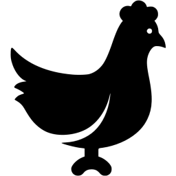 Black and White Chicken Logo - Black chicken icon - Free black animal icons
