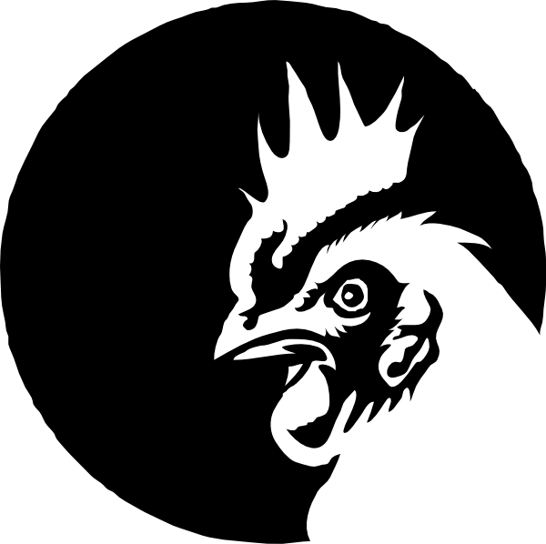 Black and White Chicken Logo - Chicken Profile Black & White Clip Art clip