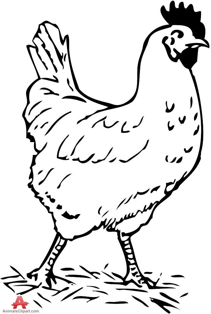 Black and White Chicken Logo - Clipart black and white chicken - Clip Art Library