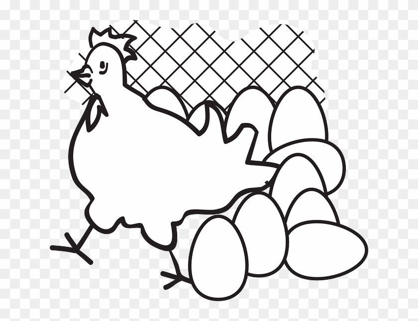 Black and White Chicken Logo - Chicken Eggs Clipart - Black And White Chickens With Eggs - Free ...