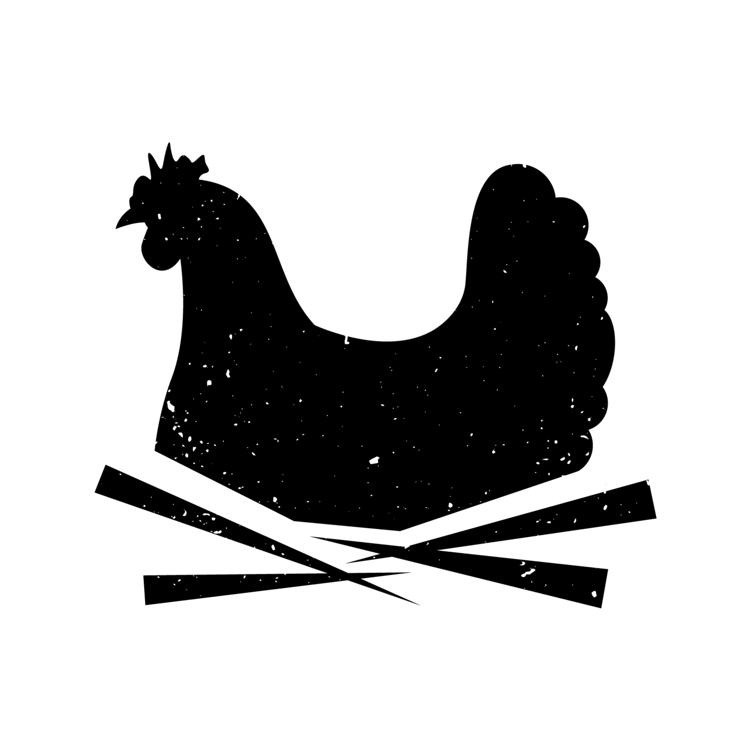Black and White Chicken Logo - Dinner