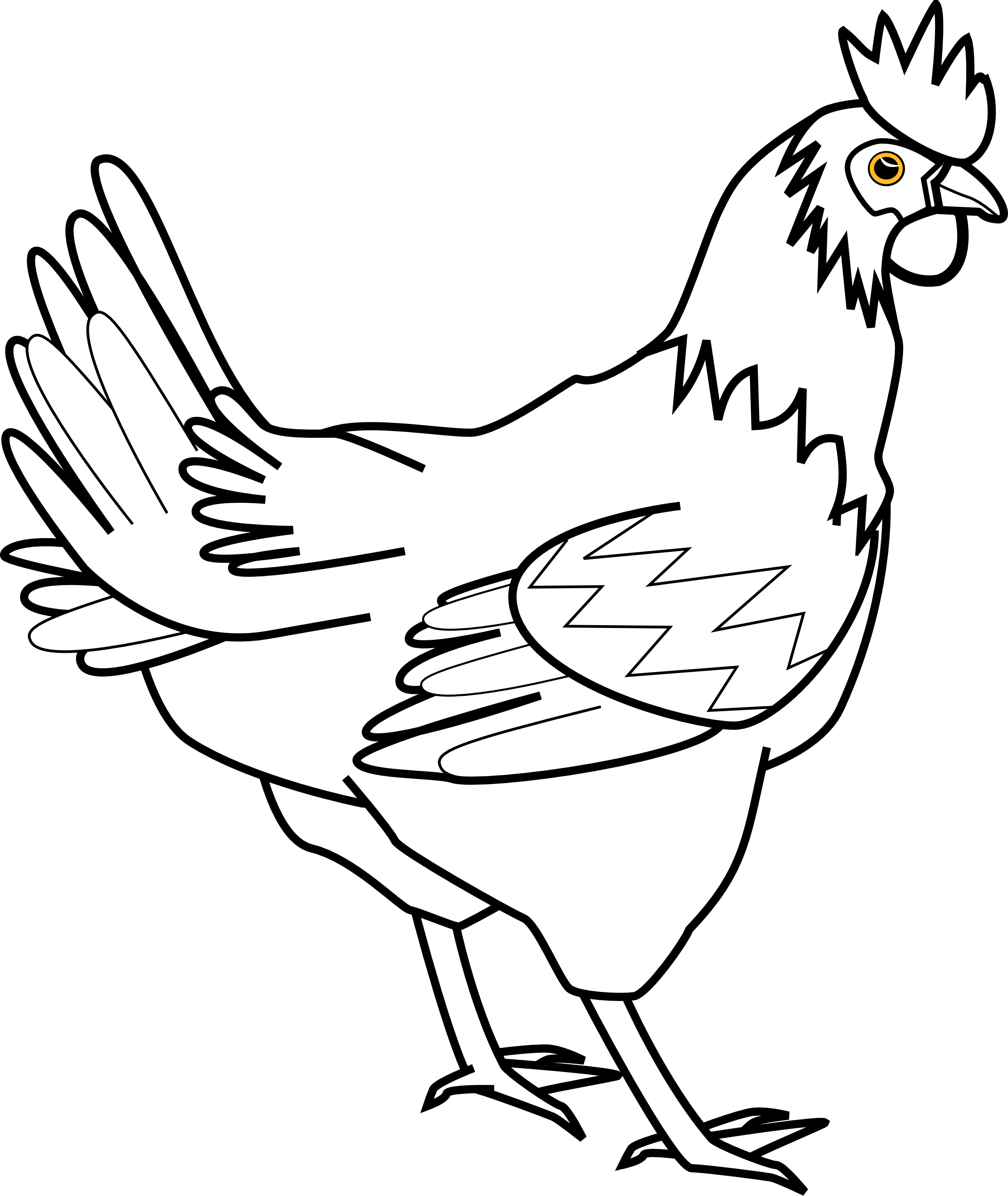 Black and White Chicken Logo - Chicken Black And White Clipart
