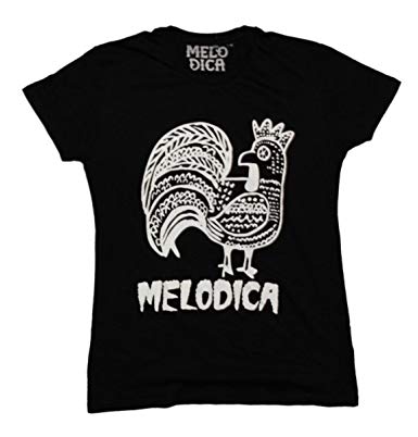 Black and White Chicken Logo - Melodica Skateboard T-Shirt Black/White Chicken Logo, grösse:M ...