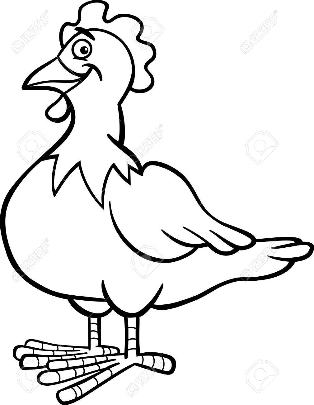 Black and White Chicken Logo - Funny Chicken Black Clipart