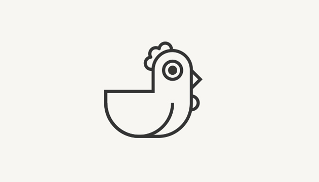 Black and White Chicken Logo - Chicken restaurant logo