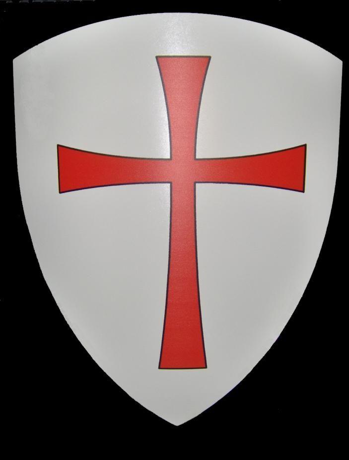 Red Cross in Shield Logo - Templar Shield, Medieval shields for sale - Avalon