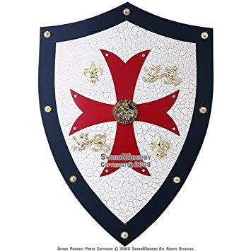 Crusader Shield Logo - Amazon.com: Knight Templar Royal Crusader Shield Red Cross w/ Grid ...