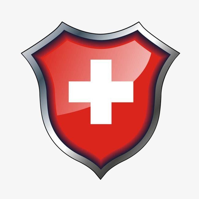 Red Cross and Shield Logo - Vector Red Cross Red Texture Shield, Vector, Red Cross, Red PNG and ...