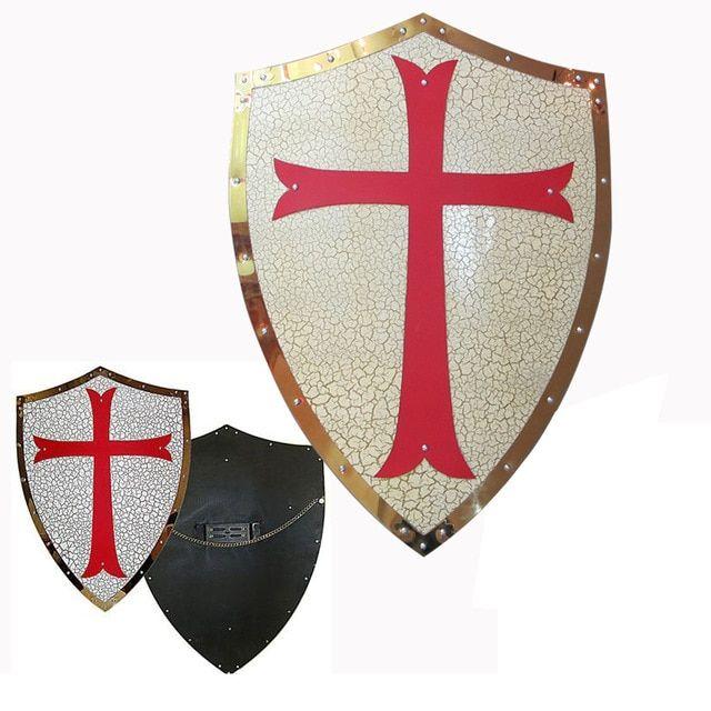 Red Cross and Shield Logo - Medieval Shield For Movie Knights Templar Red Cross Shields Real ...