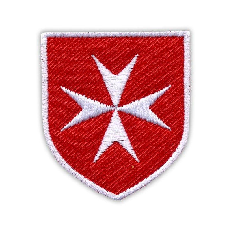 Red Cross and Shield Logo - Maltese Cross EMB PATCH BADGE