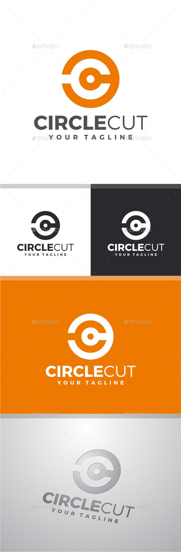 Cut Letter Logo - Circle Cut C Logo