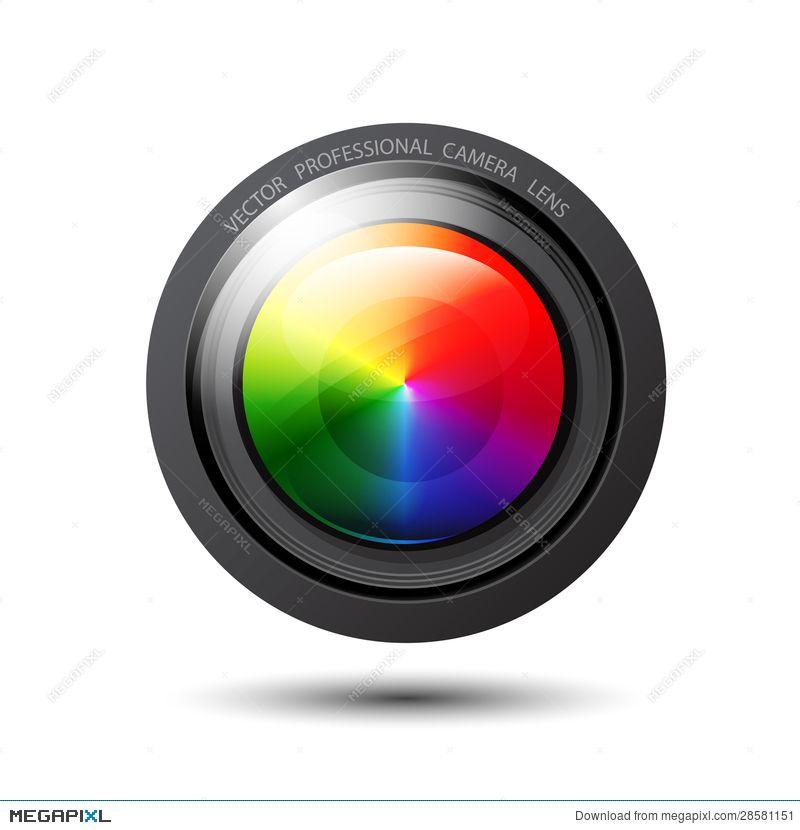 Rainbow Camera Circle Logo - Vector Rainbow Camera Lens Illustration 28581151 - Megapixl