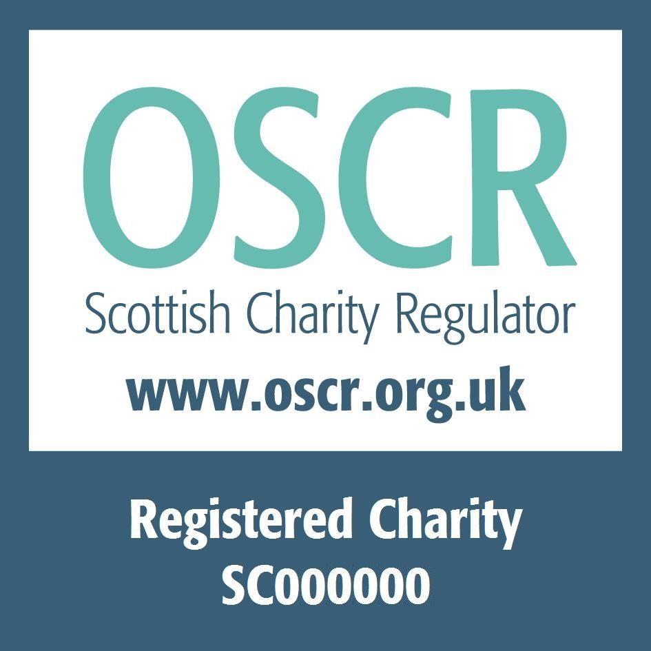 Registration Logo - OSCR. Registration logo for Scottish charities