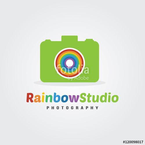 Rainbow Camera Circle Logo - Rainbow studio photography logo design concept rainbow and camera ...