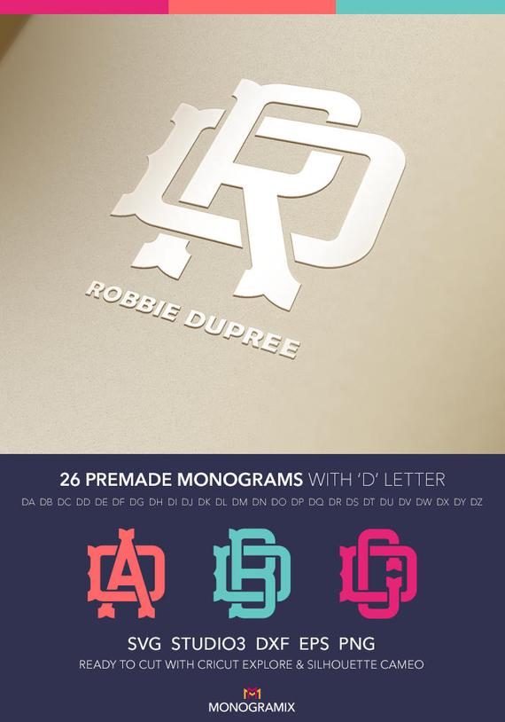 Cut Letter Logo - 26 Letter Logo Design DA DZ Premade SVG Monogram Cutting | Etsy