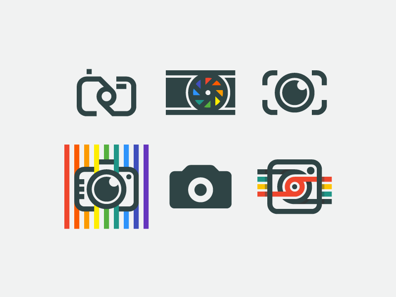 Rainbow Camera Circle Logo - Cameras by Nadia Castro | Logo Designer | Dribbble | Dribbble