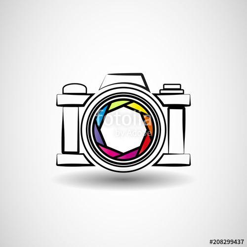 Rainbow Camera Circle Logo - camera lens rainbow icon