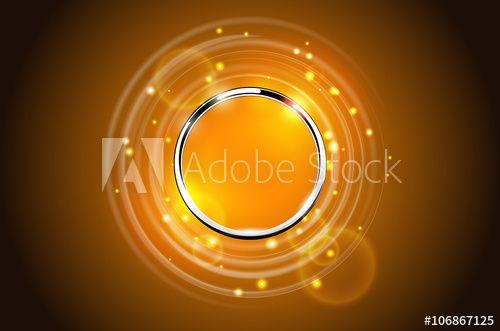 Round Steel Logo - Modern abstract metal ring sparkling background. Chrome round frame ...