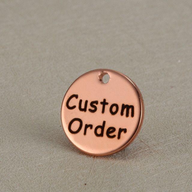 Round Steel Logo - Custom Stainless Steel Charm Round Disc 15mm Engrave Customized logo ...