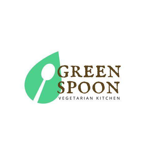 Green Restaurant Logo - Green Spoon Vegetarian Restaurant Logo - Templates by Canva
