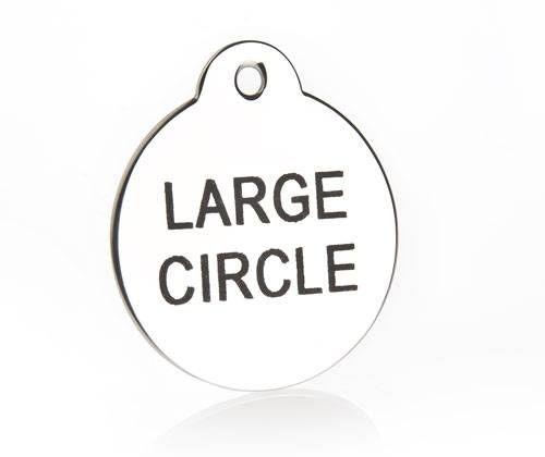 Round Steel Logo - Large Round Engraved Stainless Steel Pet id Tags for Dogs