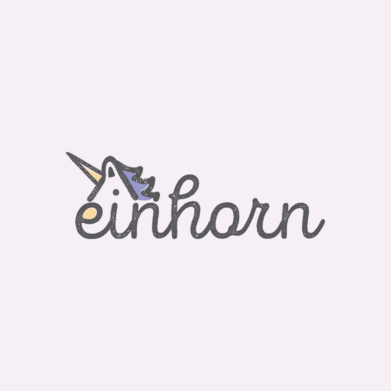 Cute Unicorn Logo - Einhorn logo design created by combining a unicorn into