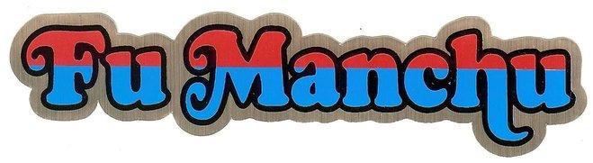 Cut Letter Logo - Fu Manchu Vinyl Sticker Die Cut Letters Logo – Rock Band Patches