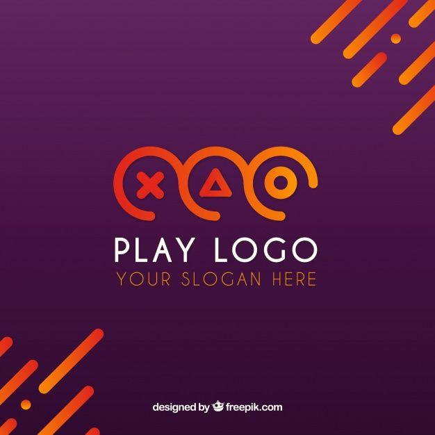 Game Logo - Video game logo template with modern style Vector | Free Download
