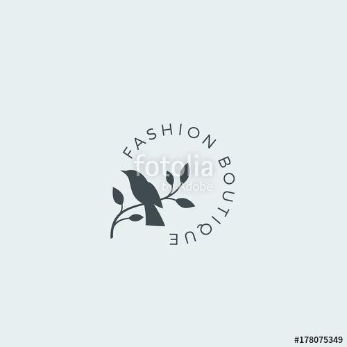 Bird Fashion Logo - Fashion Boutique Abstract Vector Sign, Symbol or Logo Template. Bird ...