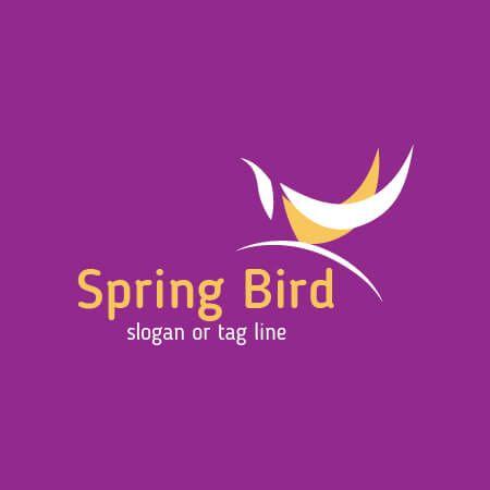 Bird Fashion Logo - Download Free vector Spring Bird Logo Template