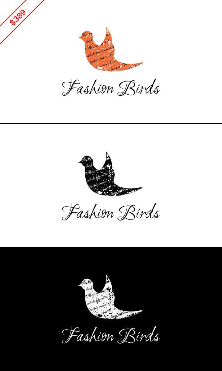 Bird Fashion Logo - $389 Bird logo / fashion logo / clothing logo / beauty logo ...