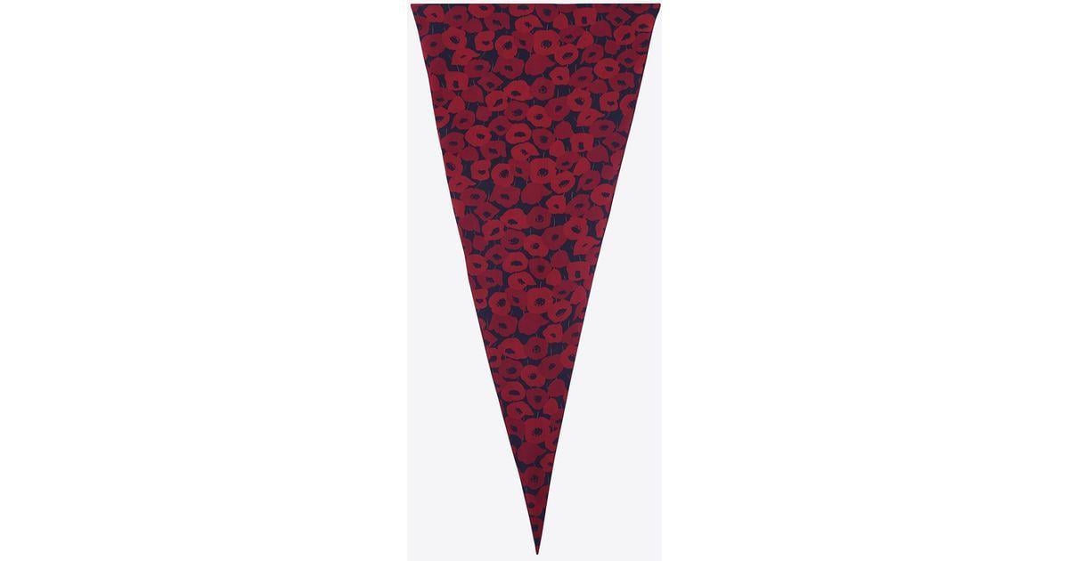 Red and Black Diamond Shaped Logo - Saint Laurent Diamond Shaped Scarves