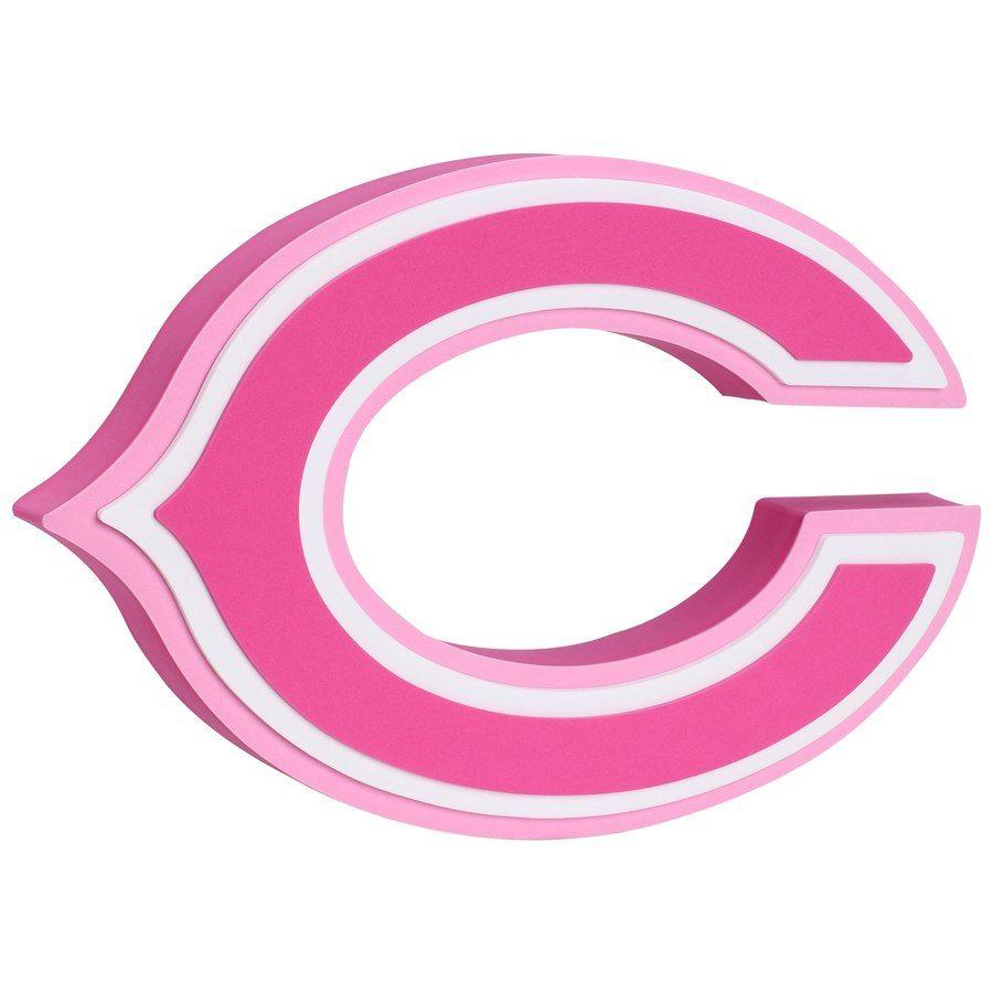 Pink Chicago Logo - Chicago Bears 3D Foam Logo Sign - Pink