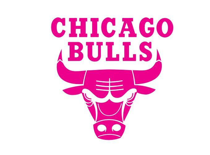 Pink Chicago Logo - Chicago Bulls Primary Logo Flock Iron On Sticker 1966 67 Present2
