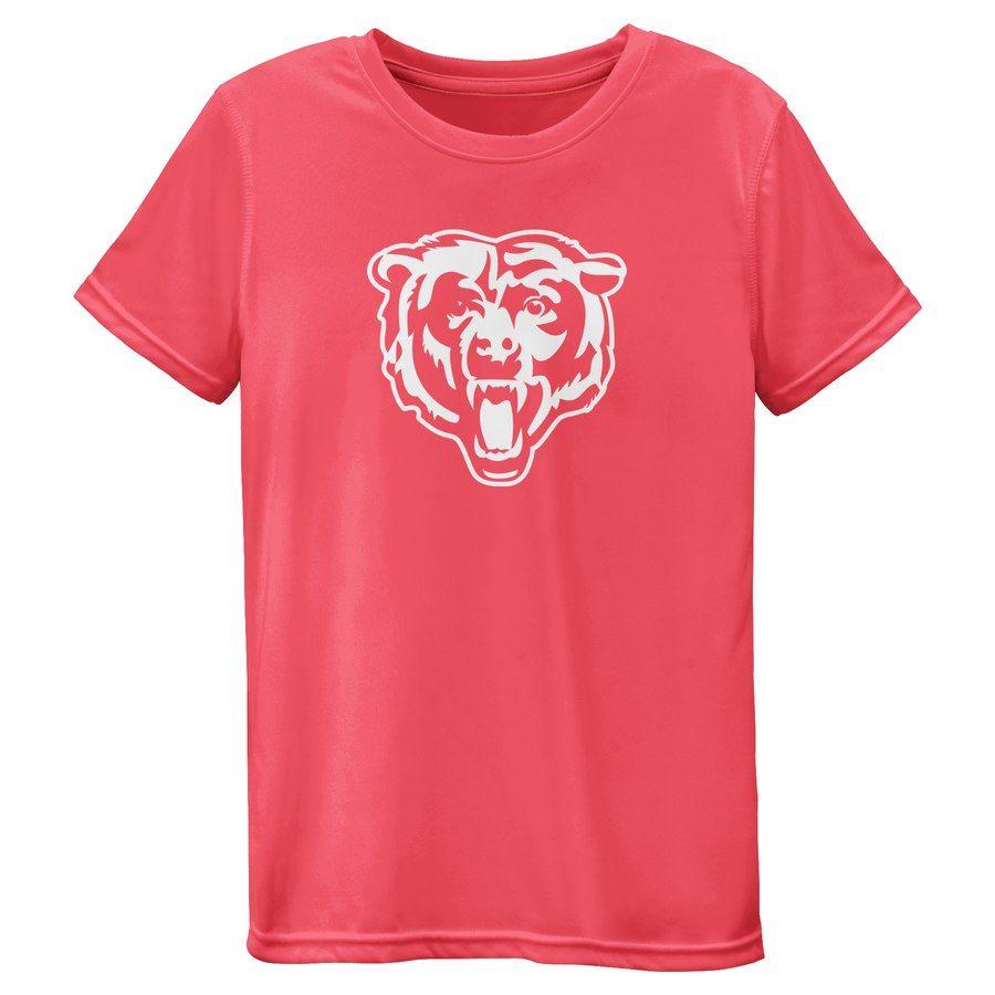 Pink Chicago Logo - Girls Youth Pink Chicago Bears Neon Logo T-Shirt
