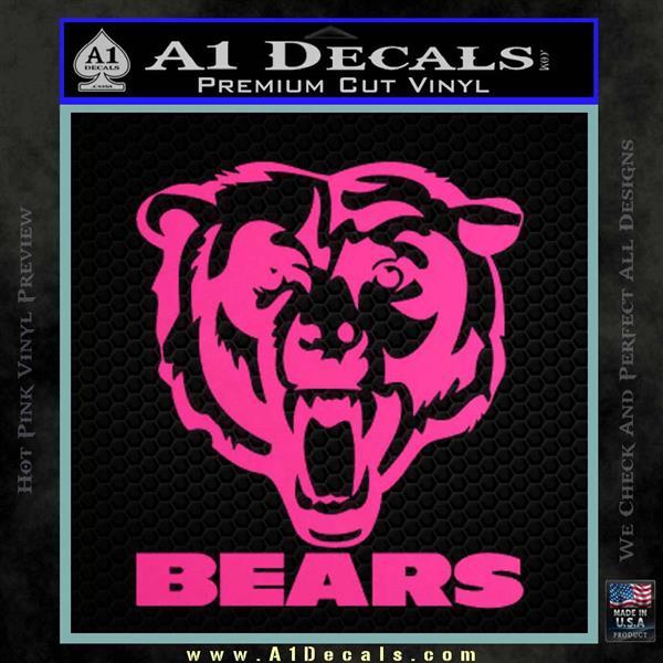 Pink Chicago Logo - Chicago Bears Stacked Decal Sticker » A1 Decals