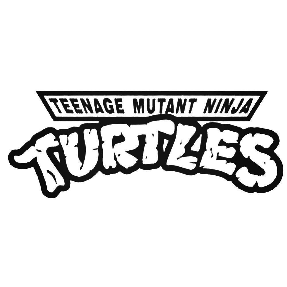 Teenage Mutant Ninja Turtles Black and White Logo - Teenage Mutant Ninja Turtles Logo Decal Sticker