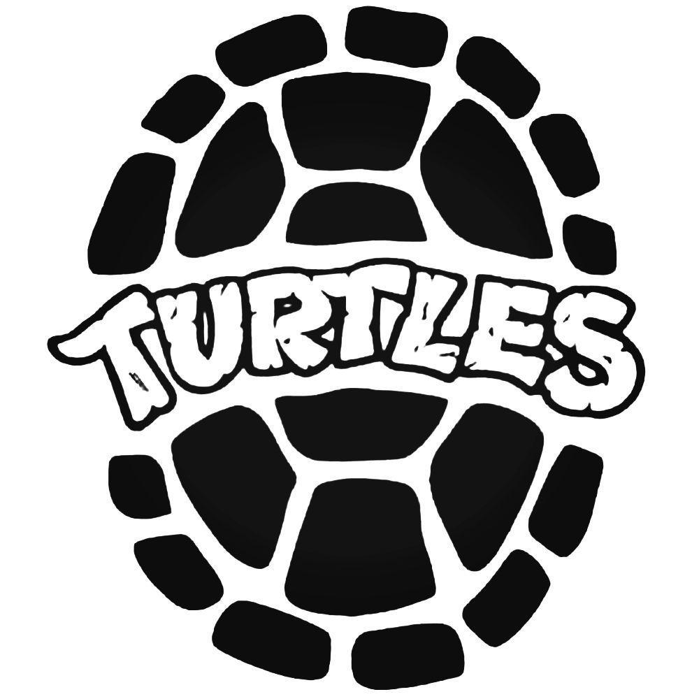 Teenage Mutant Ninja Turtles Black and White Logo - Teenage Mutant Ninja Turtles Shell Vinyl Decal Sticker