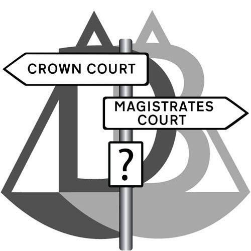 Courtroom Logo - Will my case go to the Magistrates' Court or Crown Court?. Defence