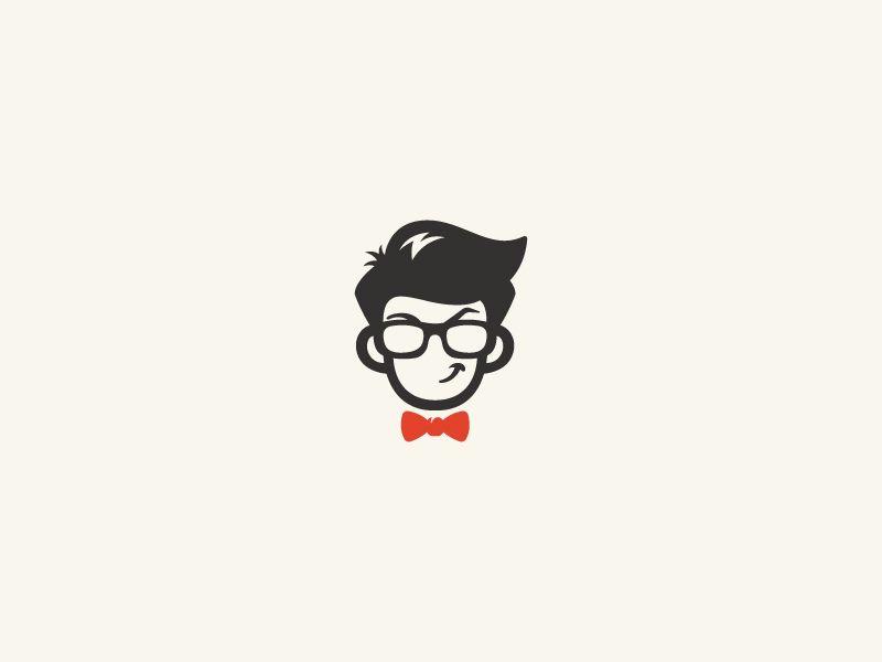 Black Face Logo - Men Face with glasses and tie logo by Danu Atmojo | Dribbble | Dribbble