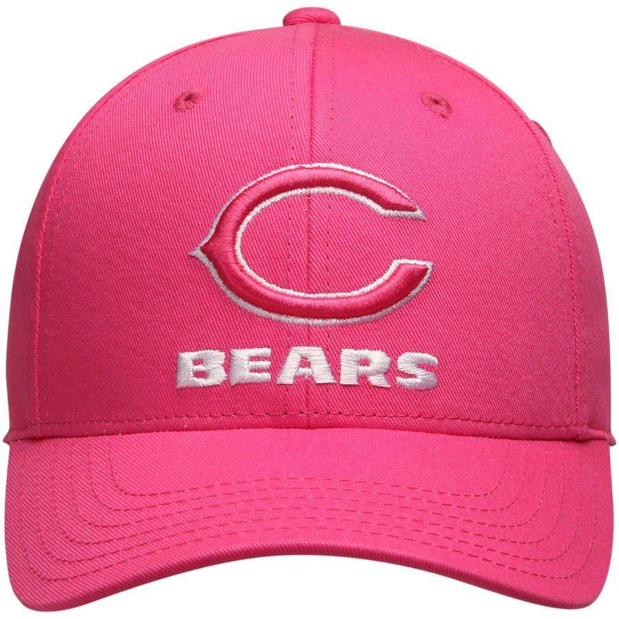 Pink Chicago Logo - Girls Youth Chicago Bears Pink Slouch Basic Adjustable Hat