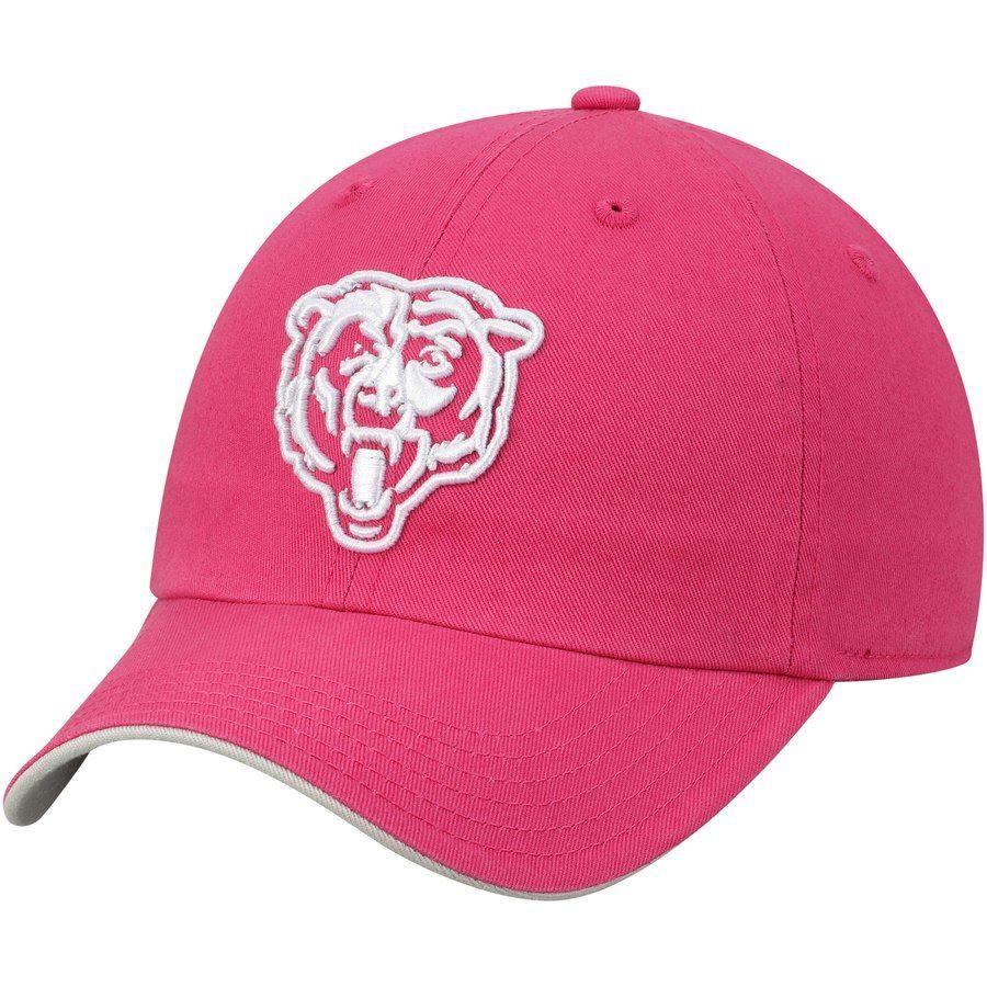 Pink Chicago Logo - Girls Youth Pink Chicago Bears Primary Logo Slouch Adjustable Hat