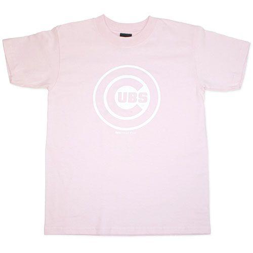 Pink Chicago Logo - Chicago Cubs Youth Pink Bullseye Logo T Shirt
